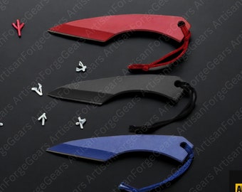 Handcrafted Carbon Steel Kiridashi Knife with Leather Cover