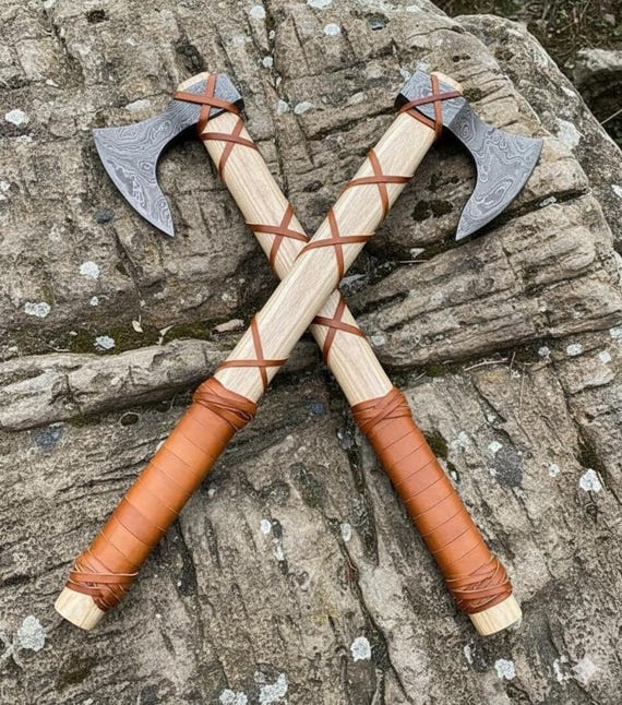 Hand Forged Damascus Ragnar Viking Axe | Personalized Gift for Husband | Birthday, Anniversary & Christmas Gift for Him | Collectible Axe