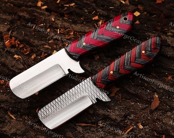 Hand Forged Farrier Rasp Steel Cowboy Bull Cutter Knife, Custom Western Fixed Blade with Tooled Leather Sheath, Rancher Gift for Him