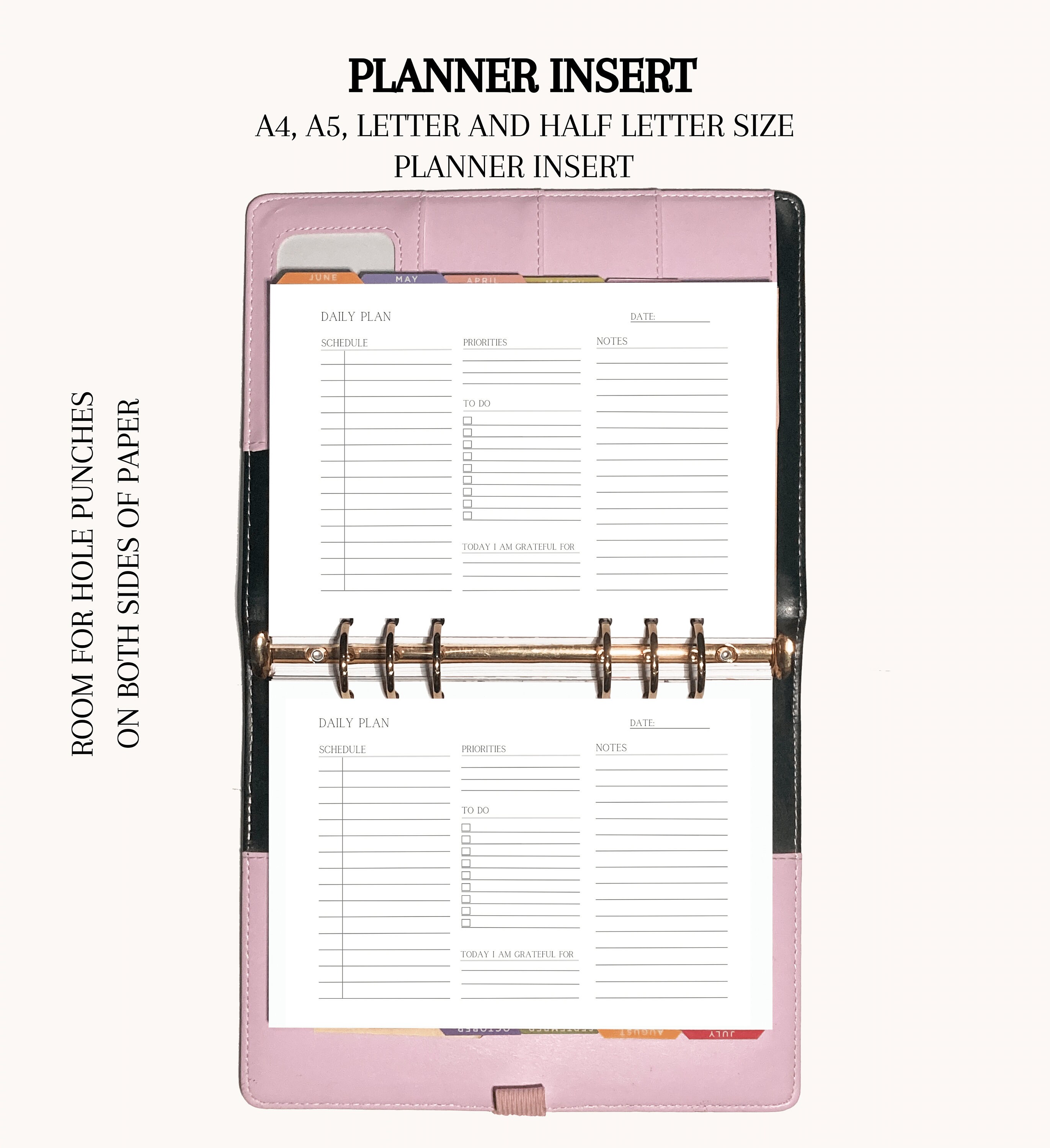 Printable Daily Planner Landscape, Daily to Do List, Planner Insert ...