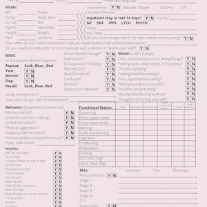 Oasis E Therapy Cheat Sheet | Start of Care Template | SOC | Physical Therapy | Digital Planner | Home Health | Admission Form |PT | PINK