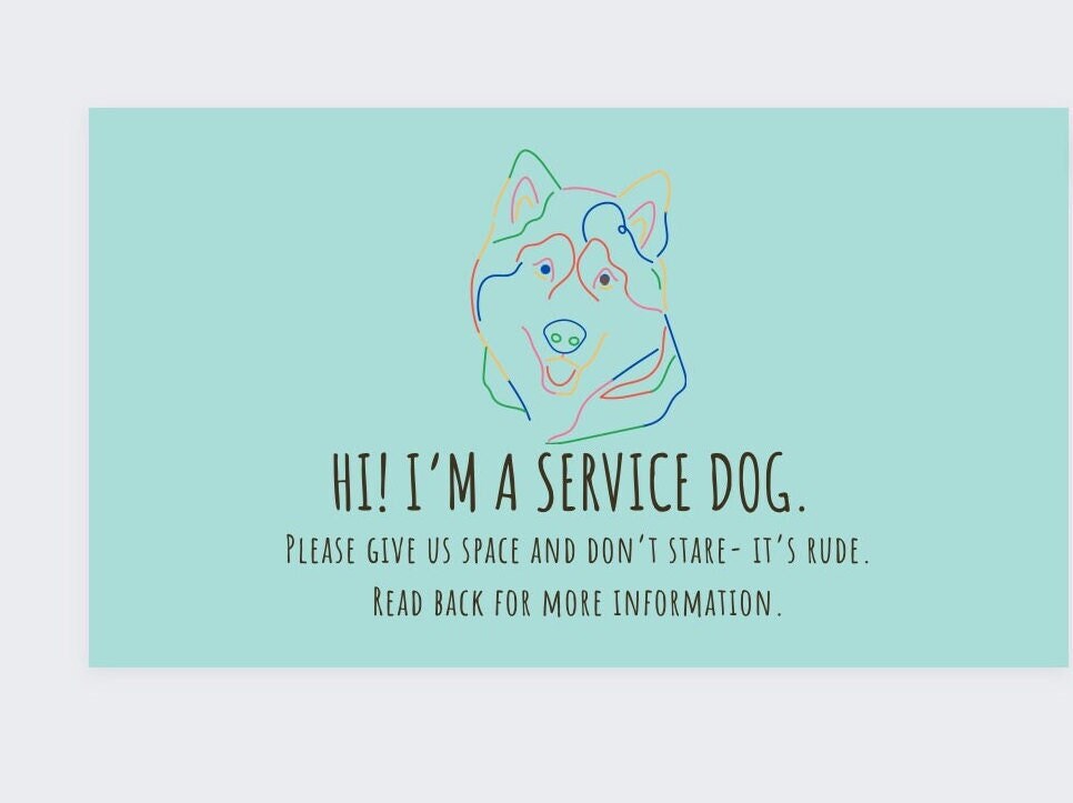 Free Printable Service Dog Id Card Template