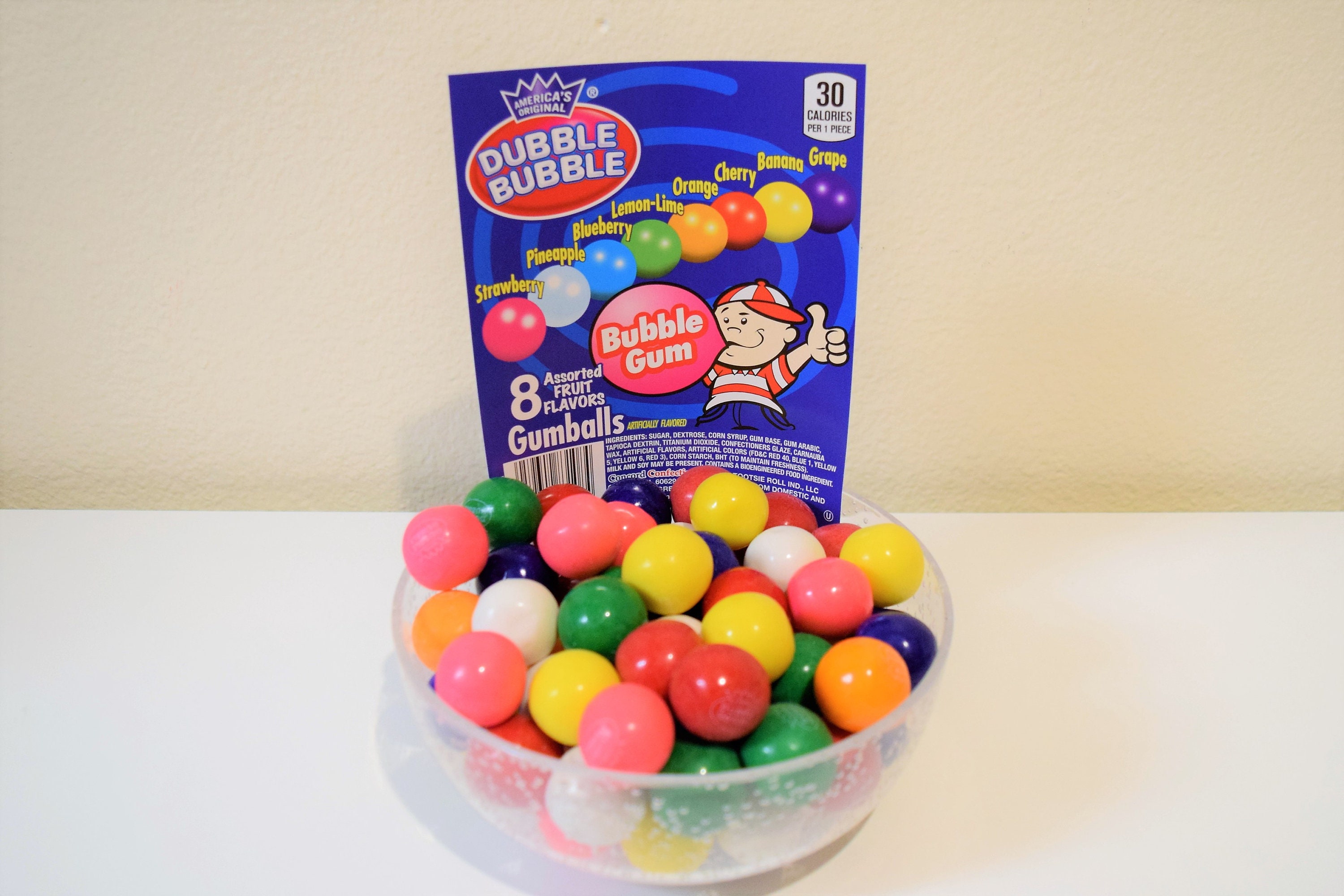 Dubble Bubble Gumballs Machine Size Refills - 3.3 LB Bulk Bag