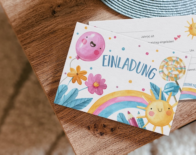 Invitation Cards for Children's Birthdays | to Fill Out Yourself ...
