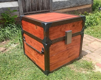 Life-size functional Minecraft chest