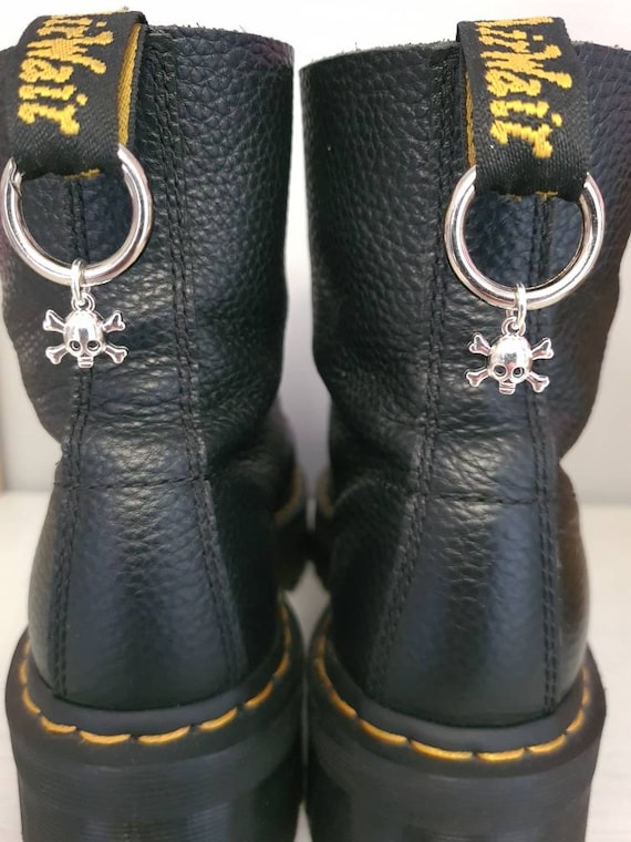 Aqlut Stivali Da Uomo In Cuoio Stivali Con Teschio Ciondoli Per