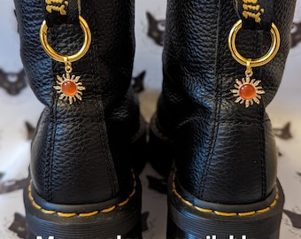 Gold pearlescent sun boot charms