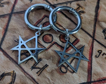 Hexagram metal boot charms