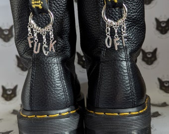 Vintage Black Doc Martens Boots Style 2071047 10 Eyelet Ankle 