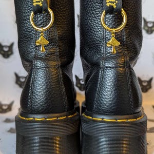 Gold mushroom boot charms