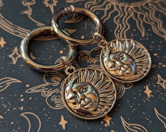 Zilveren laarsbedels zon en maan