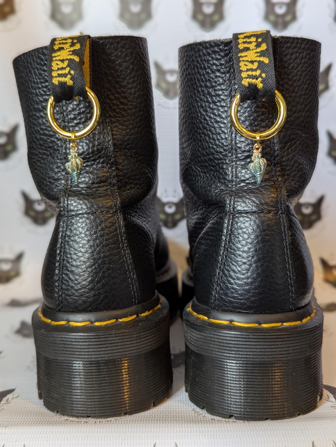 Blue and Gold Conch Shell Boot Charms - Etsy