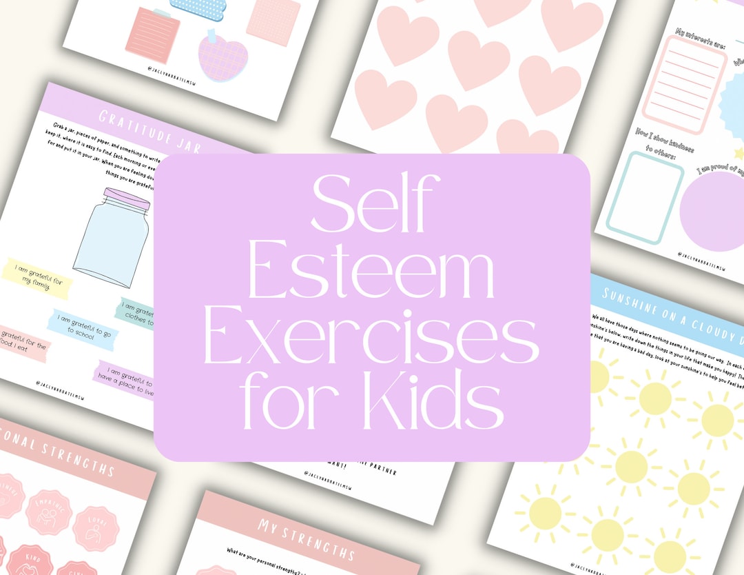 Self-esteem Worksheets for Kids, Self-esteem Activities for Kids - Etsy