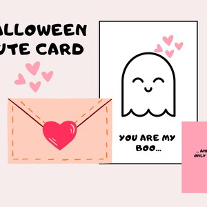 Cute Halloween card You are my boo