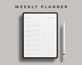 Digital Weekly Planner | Printable Weekly Planner | Goodnotes and Notability Planner | Ipad Digital Planning | Undated Planner