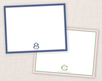 Custom Two Letter Monogram Notecards with Envelopes | Gift | Custom Colors | Southern Monogram | Custom Notecard | Custom Stationery