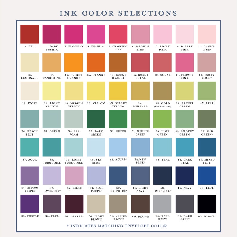 Personalized Note Cards & Envelope Set | Custom | Choice of Colors ...