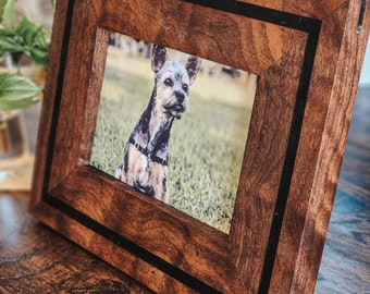 Handcrafted Walnut Frames w/Obsidian inlay| diploma frame | A3 Frame | unique frame | wood frame | wedding photo frames | personalized frame