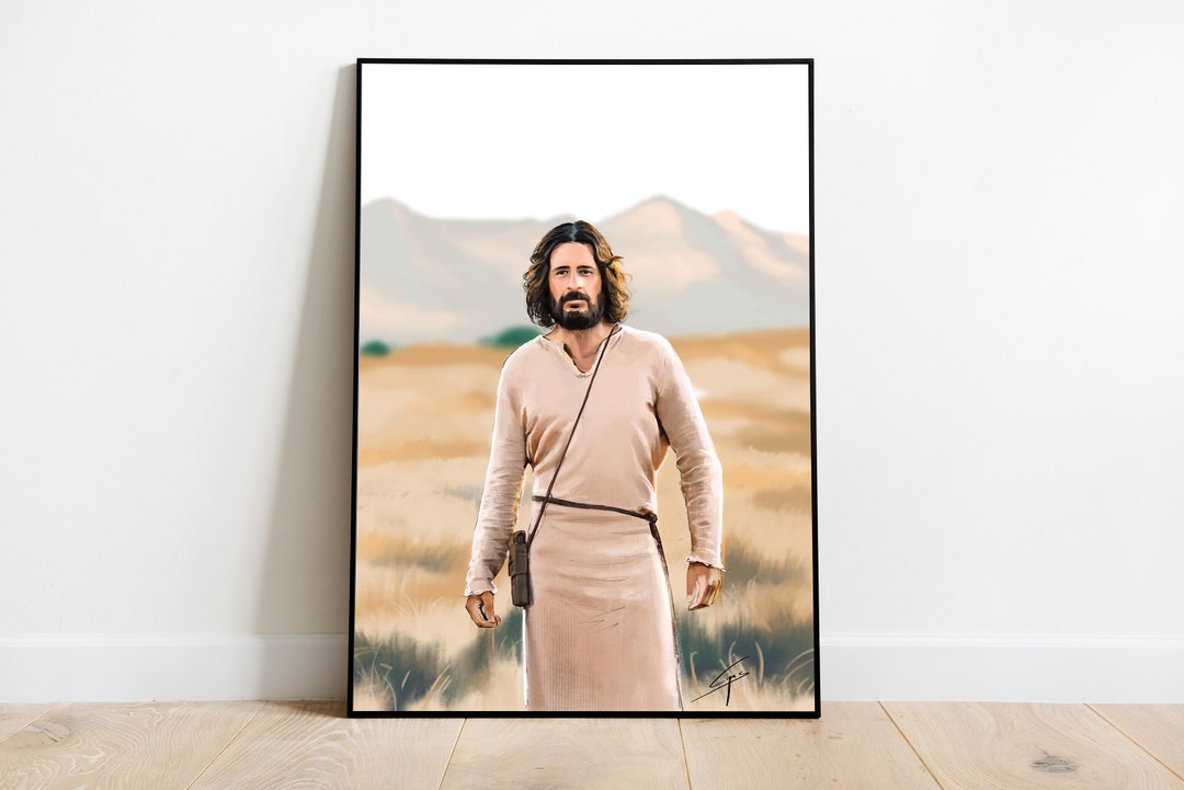 Jesus Portrait From the Chosen, Wall Mural and Poster, Hand Painted