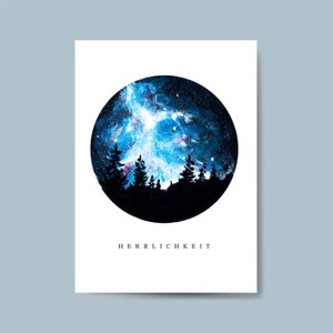 Postkarte | Christliche Karte | Sofortiger Download | Ermutigung | Herrlichkeit Gottes | Sternenhimmel | Digitale Datei