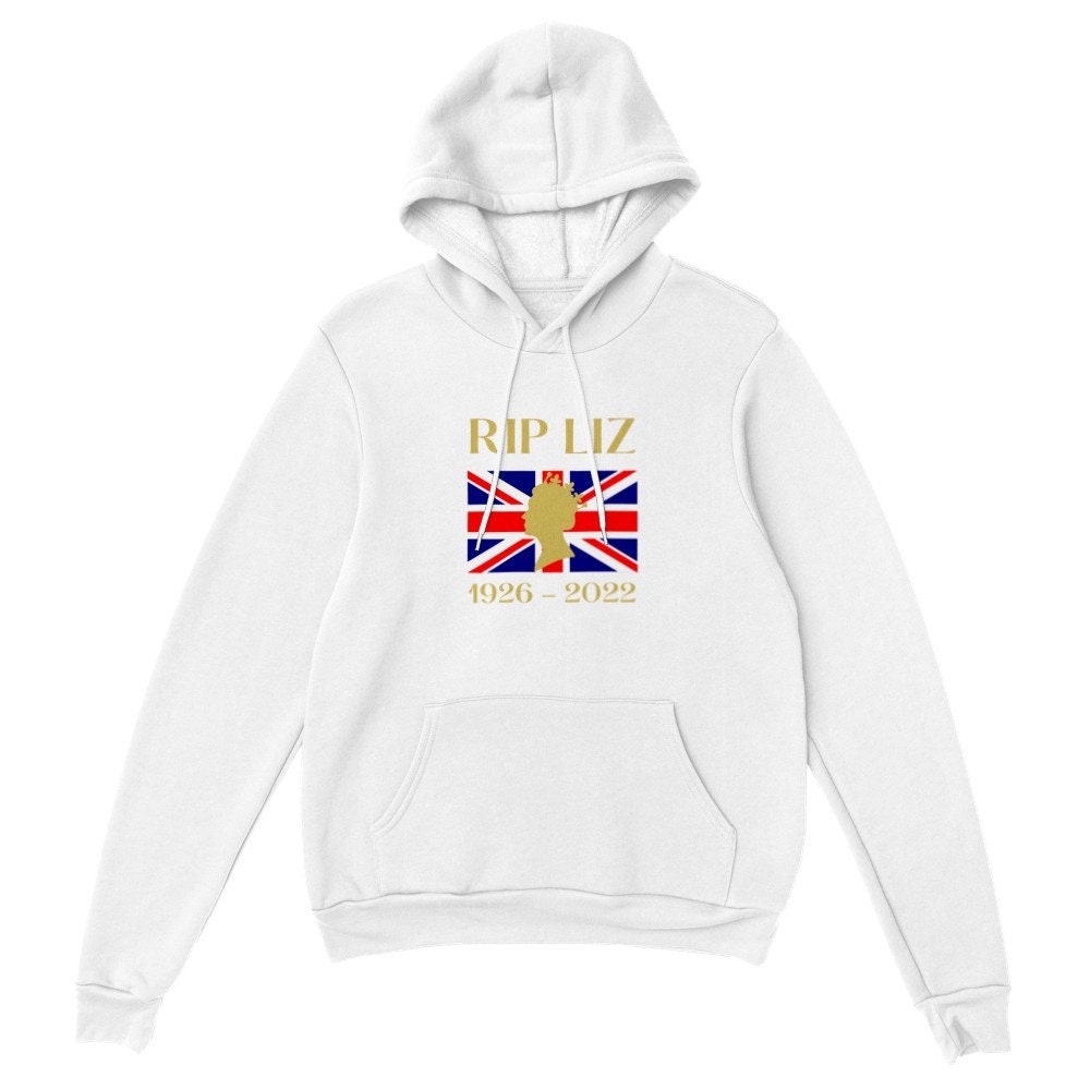 Discover RIP LIZ Union Jack (Queen Elizabeth II) Classic Unisex Pullover Hoodie