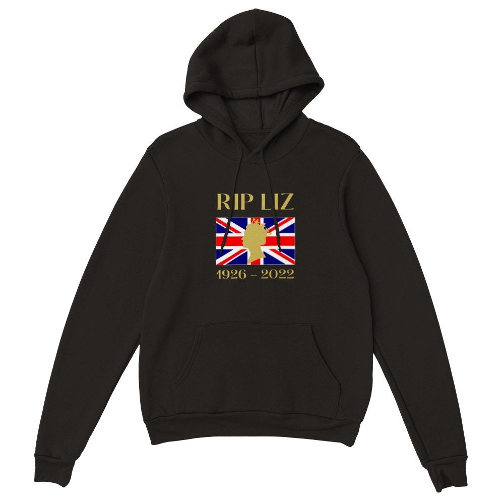 Discover RIP LIZ Union Jack (Queen Elizabeth II) Classic Unisex Pullover Hoodie