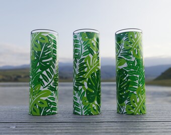 Bicchiere sottile in acciaio inossidabile dal verde lussureggiante, regalo per piante d'appartamento