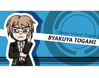 Pegatina de vinilo Byakuya Togami Ultimate Affluent Progeny Danganronpa