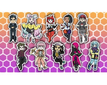 Pegatinas de vinilo de personajes hechos a mano de Pokemon escarlata y violeta