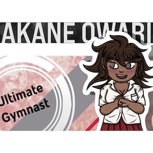 Akane Owari Ultimate Gymnast Danganronpa 2 Vinyl Sticker