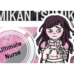 Mikan Tsumiki Ultimate Nurse Danganronpa 2 Vinyl Sticker