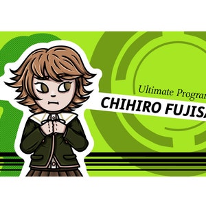 Pegatina de vinilo Chihiro Fujisaki Ultimate Programmer Danganronpa