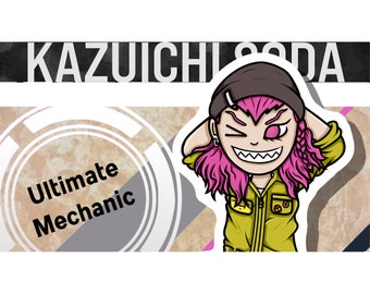 Pegatina de vinilo Kazuichi Soda Ultimate Mechanic Danganronpa 2