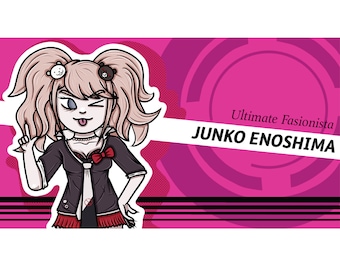Junko Enoshima Ultimate Fashionista Danganronpa Vinyl Sticker