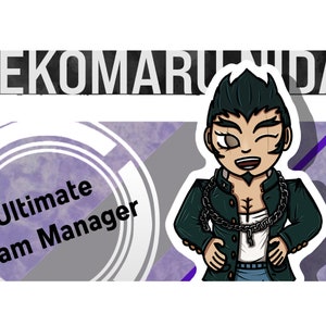 Adesivo de vinil Nekomaru Nidai Ultimate Team Manager Danganronpa 2