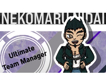 Nekomaru Nidai Ultimate Team Manager Danganronpa 2 vinilo pegatina