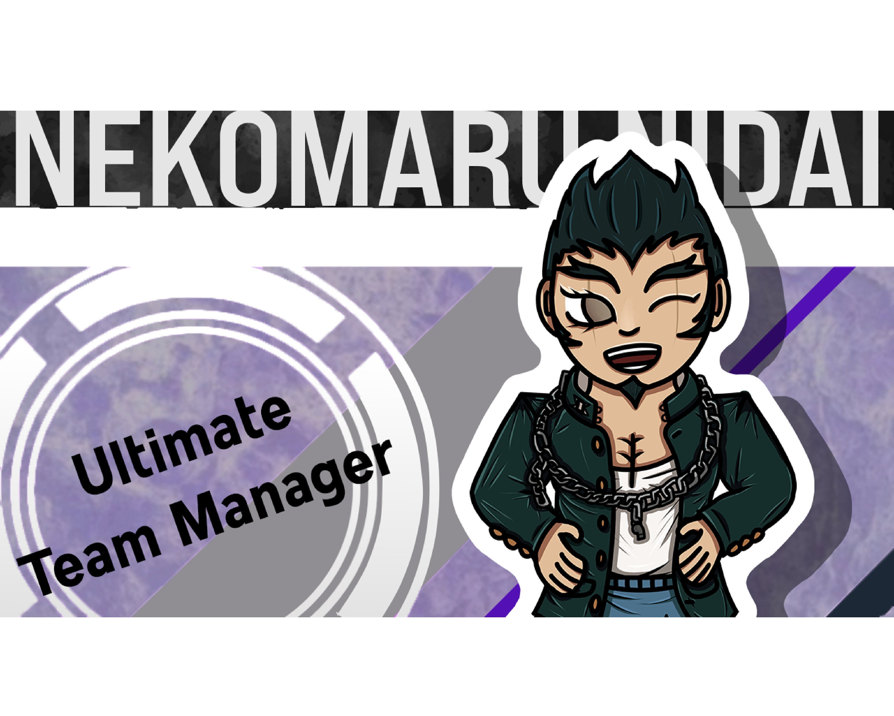 Nekomaru Nidai Ultimate Team Manager Danganronpa 2 Vinyl Sticker