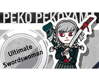 Peko Pekoyama Ultimate espadachín Danganronpa 2 vinilo pegatina