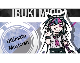 Pegatina de vinilo Ibuki Mioda Ultimate Musician Danganronpa 2