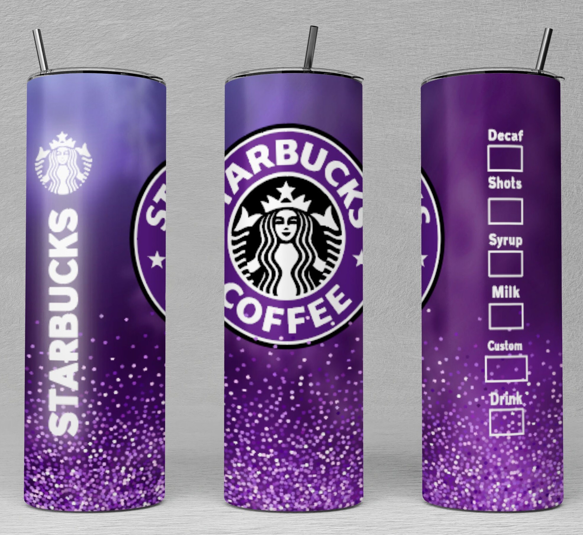 20 Oz Straight Skinny Tumbler Starbucks Wrap, Sublimation Design, Best