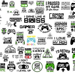 Gamer SVG Bundle, Funny Gamer SVG, Gamer svg, Video Games svg, Boys shirt svg, Game Controller Svg, Play station svg, Cut File for Cricut