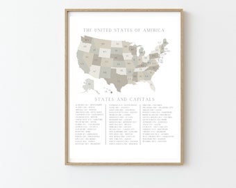 50 States | USA List of States and Capitals