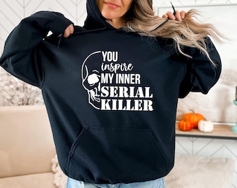 True Crime Hoodie, Serial Killer Slogan, Dark Humour Crime Fan Top