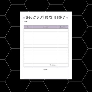 Lilac Shopping List