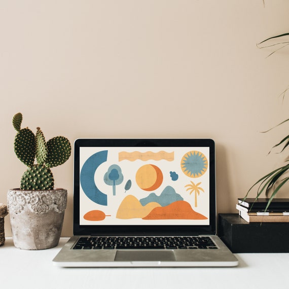 Minimalist Landscape Desktop Wallpaper - Etsy