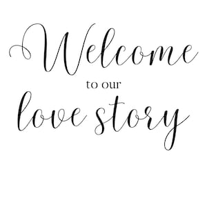 Welcome to our Wedding Downloadable Sign