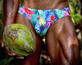 Men's Striped Mesh Thong - See-Through Micro Bikini String, Sizes M/L/XL, Lightweight & Stretchy