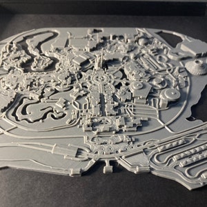 Disney Magic Kingdom 3D Print Map | 13&quot; Shadow Box Wall Hanging | Art