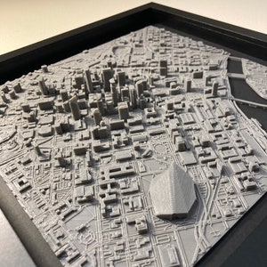 Minneapolis MN | 3D City Print, 13" | Shadow Box Wall Hanging | Art
