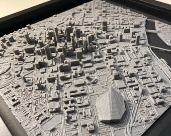 Minneapolis MN | 3D City Print, 13" | Shadow Box Wall Hanging | Art